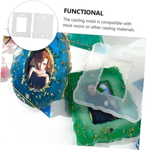 Gadpiparty 1pc Silicone Photo Frame Mold for Epoxy Crafts Easy to Use Geometric Frame Making Tool for Home Decor for Enthusiasts in Saudi Arabia
