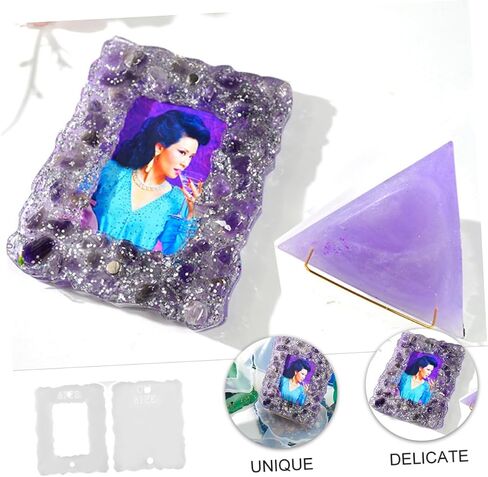 Gadpiparty 1pc Silicone Photo Frame Mold for Epoxy Crafts Easy to Use Geometric Frame Making Tool for Home Decor for Enthusiasts in Saudi Arabia