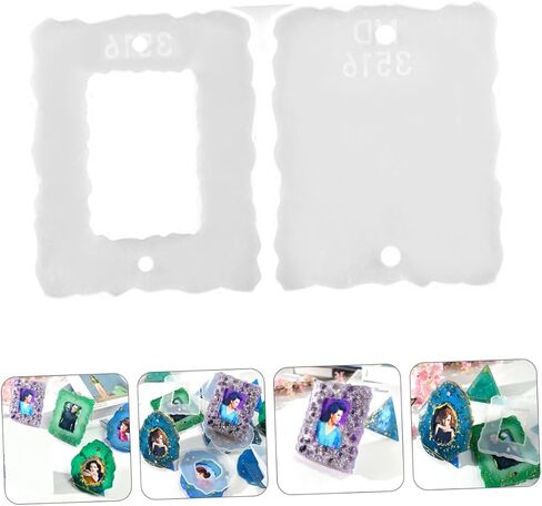 Gadpiparty 1pc Silicone Photo Frame Mold for Epoxy Crafts Easy to Use Geometric Frame Making Tool for Home Decor for Enthusiasts in Saudi Arabia