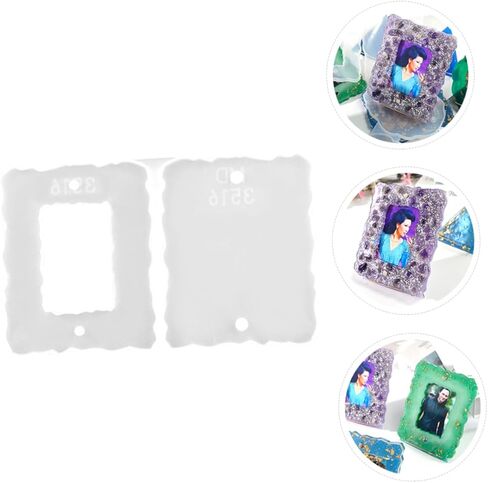 1pc قالب إطار صورة السيليكون لإطارات صور الإيبوكسي سهلة الاستخدام ولص صيد الزخارف المنزلية الفريدة و in Kuwait