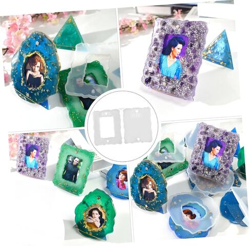 1pc قالب إطار صورة السيليكون لإطارات صور الإيبوكسي سهلة الاستخدام ولص صيد الزخارف المنزلية الفريدة و in Kuwait
