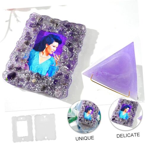 1pc قالب إطار صورة السيليكون لإطارات صور الإيبوكسي سهلة الاستخدام ولص صيد الزخارف المنزلية الفريدة و in Kuwait