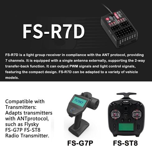 مستقبل GOOLRC FLAYSKY FS-R7D ، هوائيات ANTENAS البالغة 2.4 جيجا جيهتز in Kuwait