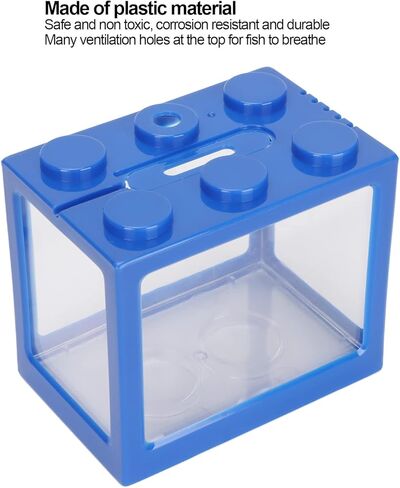 Mini Fish, Small Betta Fish Stackable Cube with Fish Decor Desktop Micro Landscape LED Fish for Office Home Desk Decoration in Saudi Arabia