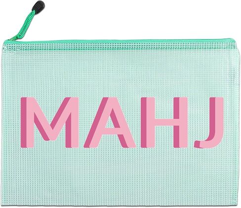 حقيبة Mahjong Tile Bag فارغة حقيبة Mahjong الأمريكية مع هدايا ملحقات Mahjong Zipper لمحبي Mahj (الأخضر) in Kuwait