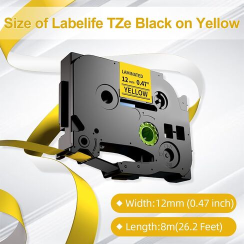 TZe-S231 TZeS231 TZe TZ Extra Strength Tape 12mm 0.47" in Saudi Arabia