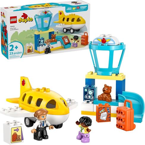 LEGO DUPLO Town First Time at The Airport Building Toy - Learning Play Set for Boys & Girls Ages 1.5+ - Little Ones Use Building Blocks to Explore Emotions - Toddler Gift Idea for Birthdays - 10443 in Saudi Arabia