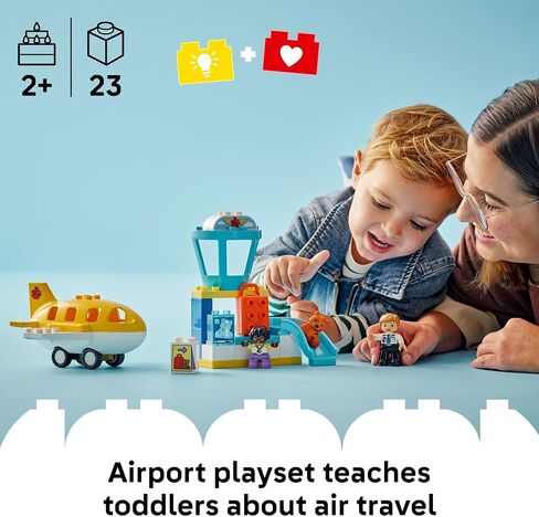 LEGO DUPLO Town First Time at The Airport Building Toy - Learning Play Set for Boys & Girls Ages 1.5+ - Little Ones Use Building Blocks to Explore Emotions - Toddler Gift Idea for Birthdays - 10443 in Saudi Arabia