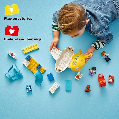 LEGO DUPLO Town First Time at The Airport Building Toy - Learning Play Set for Boys & Girls Ages 1.5+ - Little Ones Use Building Blocks to Explore Emotions - Toddler Gift Idea for Birthdays - 10443 in Saudi Arabia