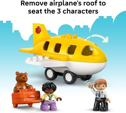 LEGO DUPLO Town First Time at The Airport Building Toy - Learning Play Set for Boys & Girls Ages 1.5+ - Little Ones Use Building Blocks to Explore Emotions - Toddler Gift Idea for Birthdays - 10443 in Saudi Arabia