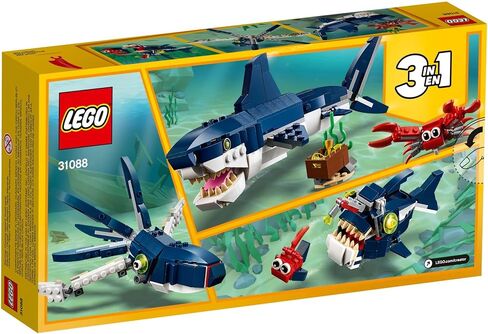 LEGO Creator 3 in 1 Sea Creatures ، يتحول من سمك القرش وسرطان البحر إلى Squid إلى Fish Fish ، وألعاب حيوانات البحر ، والهدايا لمدة 7 فتيات وأولاد ، 31088 ، 31088 in Saudi Arabia