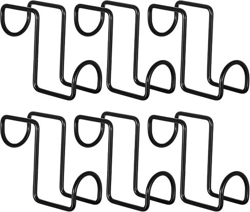 6pcs 4 بوصة هوك ، المعادن الثقيلة على خطاف تاك للسكك الحديدية لجسور الحصان المعلقة ، الدلاء (أسود) in Saudi Arabia