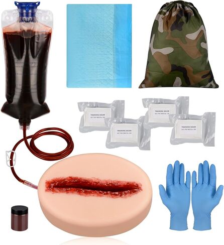 Covered Laceration Wound Packing Trainer kit, Stop The Bleed Training Kit, Bleed Control Kit for Medical Classes - Tactical Box in Kuwait