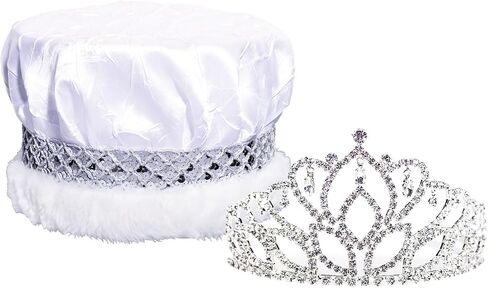 Anderson's Royal Grandeur Set, Mirabella Tiara/Crushed Satin Crown/Silver Band/Fur Trim in Saudi Arabia