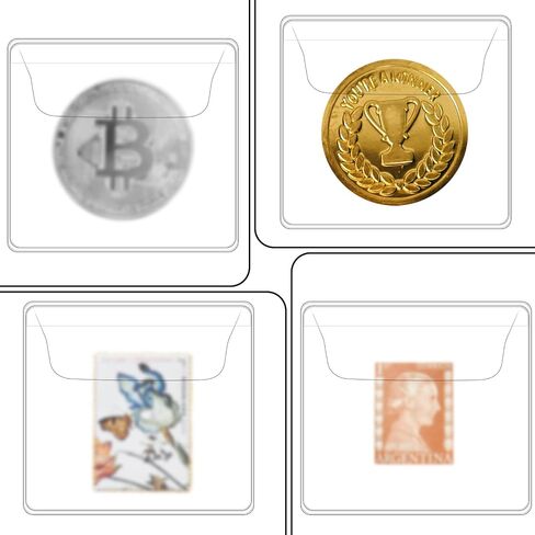 أكمام عملة جيب فردية 25pcs ، حاملي عملة بلاستيكية واضحة صفحات واقية من الأكياس الصغيرة للحماية in Saudi Arabia