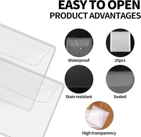أكمام عملة جيب فردية 25pcs ، حاملي عملة بلاستيكية واضحة صفحات واقية من الأكياس الصغيرة للحماية in Saudi Arabia