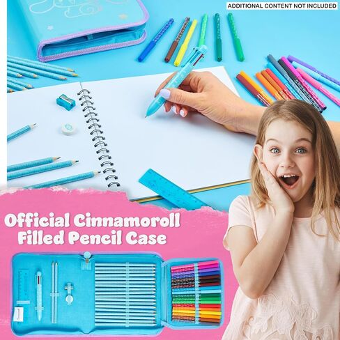 Hello Kitty Sanrio Case Case Kids Colored Pencils Markers Kawaii Kuromi Homeery for Kids (Multi Kuromi) in Saudi Arabia