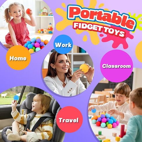 12pcs كرات الإجهاد المتغيرة للألوان-كرات تخفيف الإجهاد الناعمة القابلة للضغط للاسترخاء ، والأعمار ، ومثالية للحفلات ، والمنزل ، والفصول الدراسية ، واستخدام المكتب ، والتصميم البطيء ، المحمولة in Kuwait