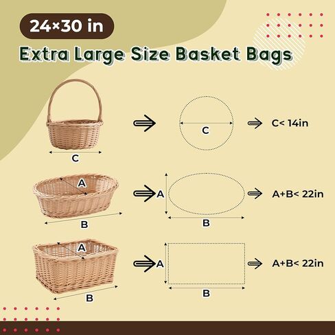 نبلوكس السيلوفان غلاف لأكياس سلال الهدايا 10 أكياس هدايا بلاستيكية واضحة لعيد عيد ميلاد حفل زفاف التخرج (24 × 30in) in Kuwait