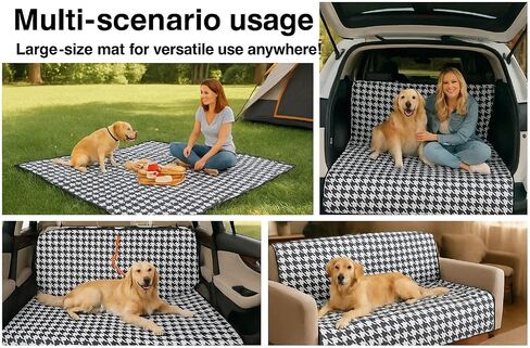 Dog Car Seat Cover for Back Seat - Waterproof and Scratchproof Back Seat Cover for Dogs Nonslip Car Seat Cover for Dogs Fits for Cars and SUVs(Includes Pet Seat Belt) (Leather) in Saudi Arabia