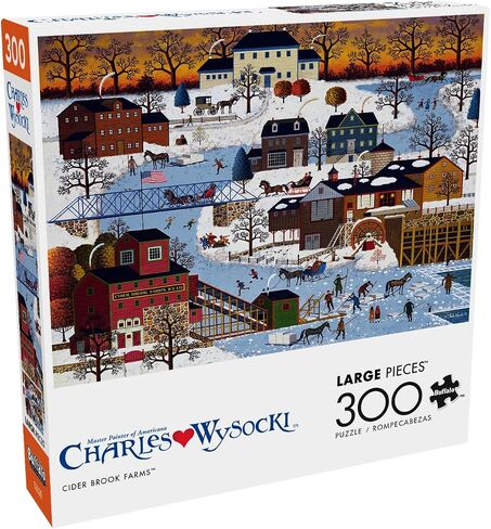 Buffalo Games - Charles Wysocki - Cider Brook Farms - قطعة كبيرة من بقطات بانوراما للبالغين - تحدي اللغز المثالي لليالي اللعبة - الحجم النهائي هو 21.25 × 15.00 in Saudi Arabia