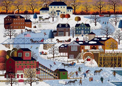 Buffalo Games - Charles Wysocki - Cider Brook Farms - قطعة كبيرة من بقطات بانوراما للبالغين - تحدي اللغز المثالي لليالي اللعبة - الحجم النهائي هو 21.25 × 15.00 in Saudi Arabia