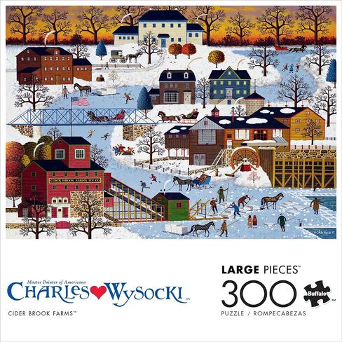 Buffalo Games - Charles Wysocki - Cider Brook Farms - قطعة كبيرة من بقطات بانوراما للبالغين - تحدي اللغز المثالي لليالي اللعبة - الحجم النهائي هو 21.25 × 15.00 in Saudi Arabia