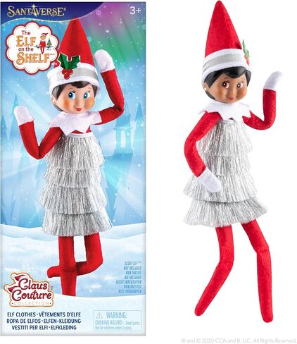 The Elf on the Shelf Claus Couture Collection Tiny Tinsel Dress - فستان قزم عتيق مبهر - Scout Elf غير مدرج in Saudi Arabia