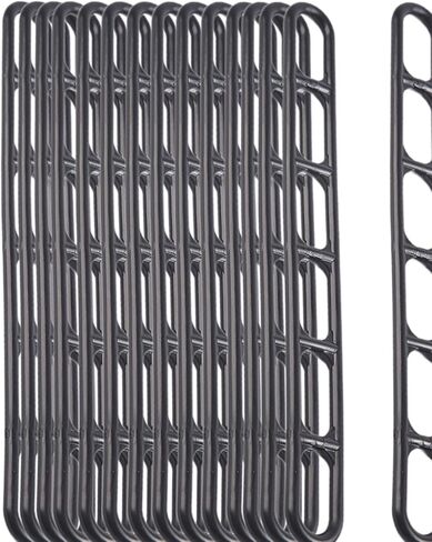 25 Pieces Rope Tighteners Rope Tensioner Canopy Tensioners Outdoor Use 6 Holes Sturdy Camping Tent guyline Cord Adjuster, Black in Saudi Arabia