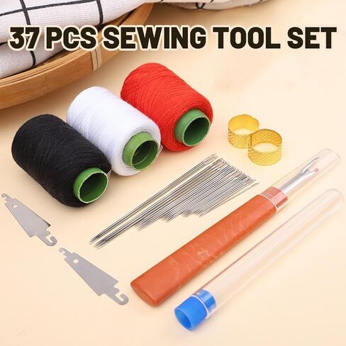 مجموعة أدوات الخياطة 37pcs ، مجموعة خياطة HosenWelt ، إبرة ومجموعة الخيوط لخياطة ملابس ، مجموعة إبر الخياطة ، مجموعة حرفية مصنوعة يدويًا ، مجموعة مركبة DIY للمبتدئين والاستخدام اليومي (1) in Kuwait