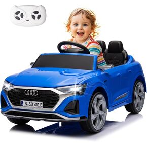 سيارة Audi 12V المرخصة للركوب الكهربائي ، سيارة كهربائية تعمل بالبطاريات ، مناسبة للبنين والبنات الذين تتراوح أعمارهم بين 3 سنوات ، مع المصابيح الأمامية LED ، والتحكم عن بعد 2.4 جيجا هرتز (وردي) in Kuwait
