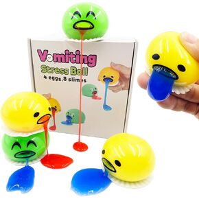 4 عبوة القيء كرات الإجهاد البيض ، ألعاب تململ كرة الوحل | 8 عبوات SPISE SPISE TOY SENSORY SENSORY للمراهقين والكبار والأطفال | هدية هدفة الجدة العائلية ، حشوات تخزين عيد الميلاد in Kuwait