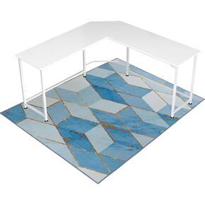 Office Chair Mat, Gsmmatwin 48"x60" (4mm) Red Flower Chair Mat, Anti-Slip Under Desk Chair Carpet for Hardwood Floor, Foldable and Machine Washable Under Desk Rug for Office Home in Kuwait