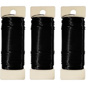22 Gauge Black Floral Wire 3 Pack 114 Yards Flexible Paddle Wire for Christmas Wreath Tree,Crafts,Garland and Floral Arrangements (3, Green, 114 Yards) in Saudi Arabia