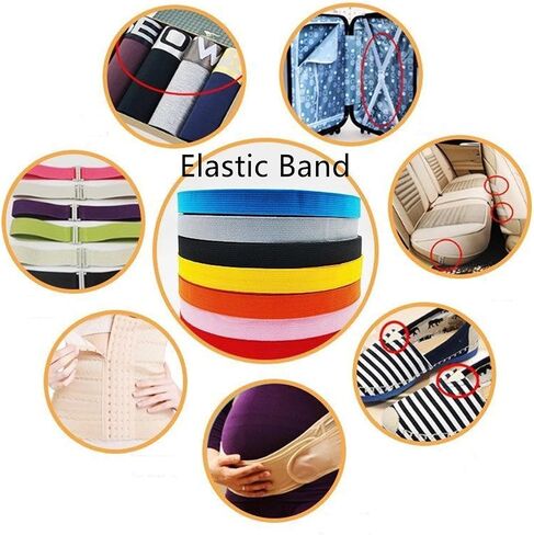 Elastic Band for Sewing, 3/4 inch Wide Elastic Waistband for Wig, Dress, Headbands, Trouser, DIY Craft in Saudi Arabia