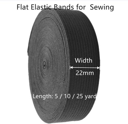 Elastic Band for Sewing 3/4 inch Wide Waistband Elastic for Dressmaking, Headbands, Trouser, Wig Band, DIY Craft in Saudi Arabia