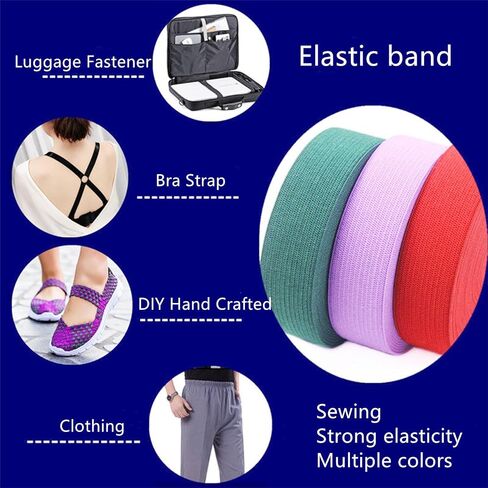 Elastic Band for Sewing 3/4 inch Wide Waistband Elastic for Dressmaking, Headbands, Trouser, Wig Band, DIY Craft in Saudi Arabia