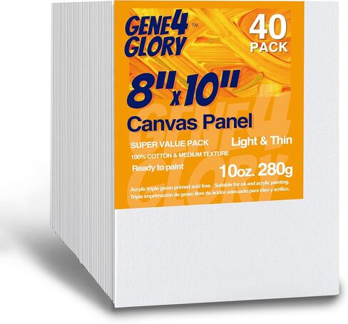 Canvases for Painting Super Value 8 x 10 inch-40 Pack, Artist Blank Canvas Boards- Oil & Acrylic Painting Canvas Panels in Saudi Arabia
