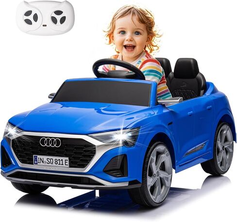 سيارة Audi 12V المرخصة للركوب الكهربائي ، سيارة كهربائية تعمل بالبطاريات ، مناسبة للبنين والبنات الذين تتراوح أعمارهم بين 3 سنوات ، مع المصابيح الأمامية LED ، والتحكم عن بعد 2.4 جيجا هرتز (وردي) in Kuwait