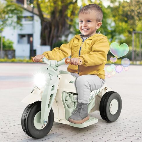 Costzon Kids Motorcycle ، 6V بطارية بالطاقة على دراجة نارية مع صانع الفقاعات ، والموسيقى ، والمصباح الأمامي ، والخلف والخلف ، و 3 عجلات دراجة نارية كهربائية للأطفال ، وهدية للبنين والبنات (الوردي) in Saudi Arabia