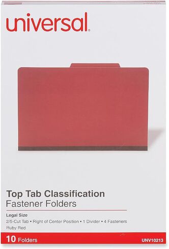 Universal Pressboard Classification Folder, Legal, 10/Box in Saudi Arabia
