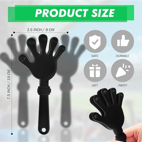 50 PCS Hand Clappers Noisemakers 7.5 بوصة Clappers Noisemakers Clappers Hand Clappers for Anmides Game Football Events Provessing Cheers Supplies Football Football Football (Green) in Saudi Arabia