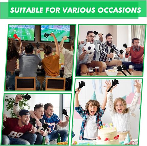 50 PCS Hand Clappers Noisemakers 7.5 بوصة Clappers Noisemakers Clappers Hand Clappers for Anmides Game Football Events Provessing Cheers Supplies Football Football Football (Green) in Saudi Arabia