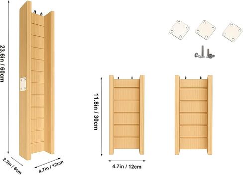 2pcs سلم منحدر جسر الخنازير الخشبية (قابلة للتوسيع من 9.8 بوصة إلى 19.6 بوصة) - ملحق قفص حيوان صغير لخنازير غينيا ، الهامستر ، الأرانب ، تشينشيلات ، الفئران ، القنفذ والحيوانات الأليفة الصغيرة الأخرى in Saudi Arabia