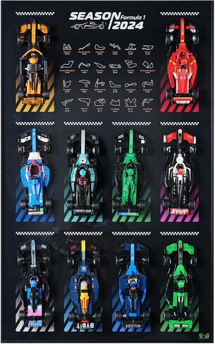 عرض لوحة الحائط لأبطال Lego Speed ​​Champions Ultimate Formula 1 Collector's Pack (السيارة غير المدرجة) Mount Wall for Lego 66802 مجموعة طرازات طراز F1 القابلة للتحصيل ، وتوفير الفضاء ، وديكور المنزل الإبداعي in Saudi Arabia