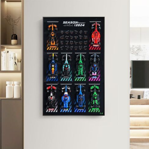 عرض لوحة الحائط لأبطال Lego Speed ​​Champions Ultimate Formula 1 Collector's Pack (السيارة غير المدرجة) Mount Wall for Lego 66802 مجموعة طرازات طراز F1 القابلة للتحصيل ، وتوفير الفضاء ، وديكور المنزل الإبداعي in Saudi Arabia