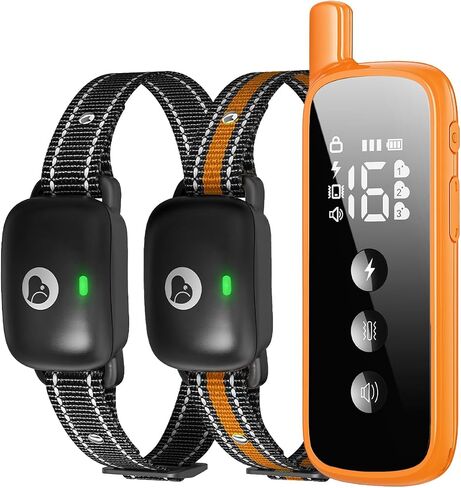 طوق Traning Dog - طوق صدمة 2600 قدم للكلاب مع التحكم عن بعد ، IPX7 مقاوم للماء 3 أوضاع (صوت/اهتزاز/صدمة) Ecollar ، قفل أمان للكلاب الصغيرة المتوسطة الكبيرة ، الأرجواني in Kuwait