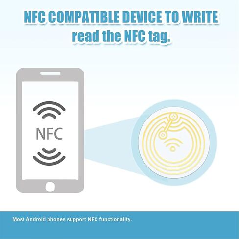 Syhood 30 Pieces NFC 215 Tags Blank Round Cards Coins Stickers Compatible with NFC Enabled Mobile Phones and Devices in Saudi Arabia