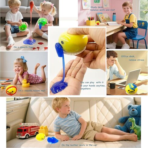 4 عبوة القيء كرات الإجهاد البيض ، ألعاب تململ كرة الوحل | 8 عبوات SPISE SPISE TOY SENSORY SENSORY للمراهقين والكبار والأطفال | هدية هدفة الجدة العائلية ، حشوات تخزين عيد الميلاد in Kuwait