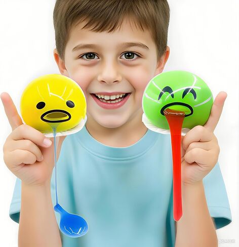 4 عبوة القيء كرات الإجهاد البيض ، ألعاب تململ كرة الوحل | 8 عبوات SPISE SPISE TOY SENSORY SENSORY للمراهقين والكبار والأطفال | هدية هدفة الجدة العائلية ، حشوات تخزين عيد الميلاد in Kuwait